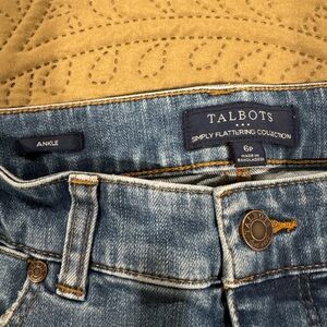 Talbots Women's Ankle Jeans in Medium Blue Denim